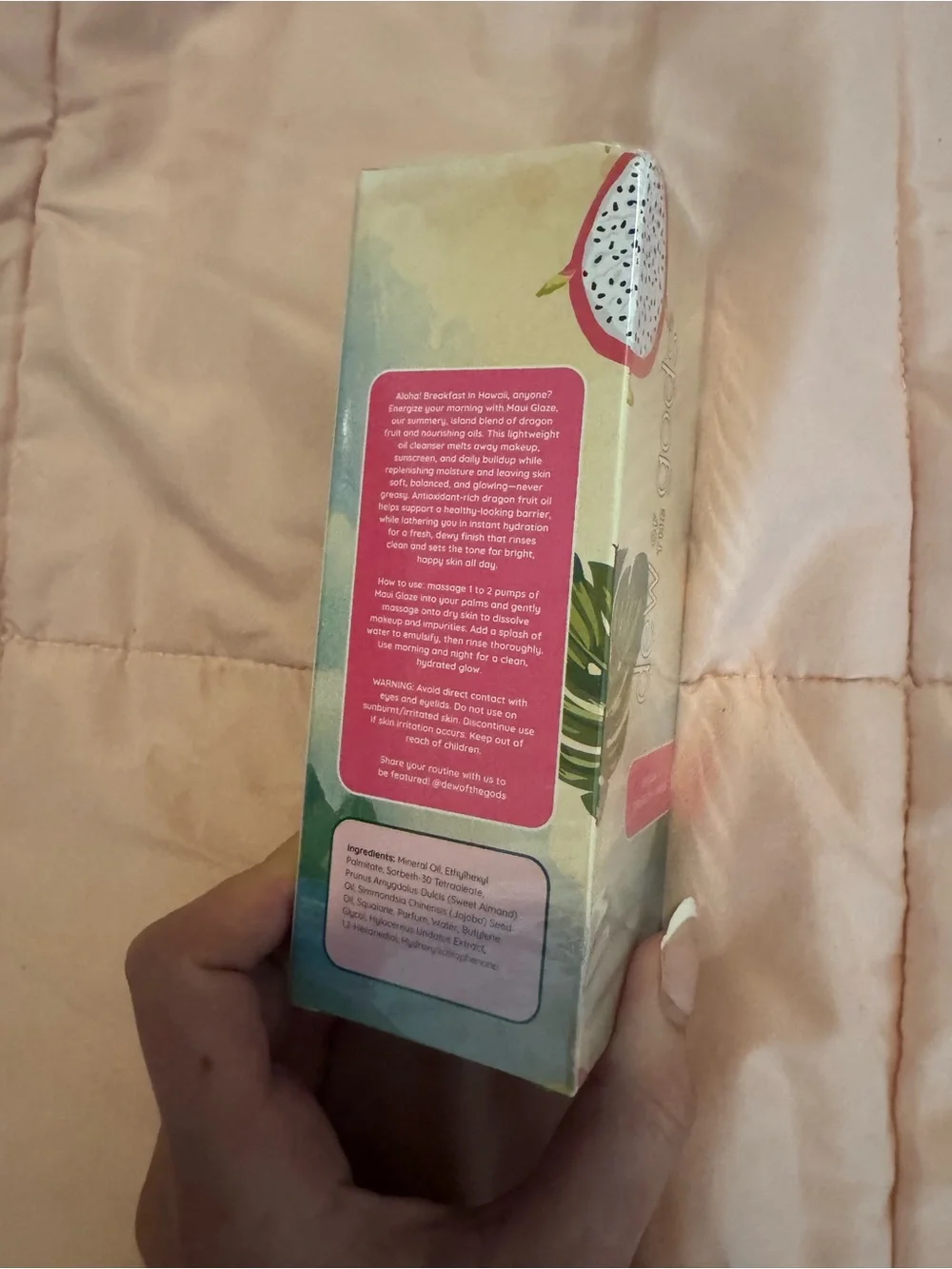 Dew of the Gods Maui Glaze dragon fruit oil facial cleanser